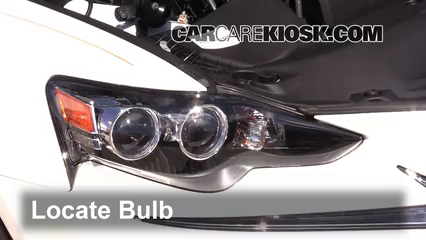 2014 Lexus IS250 2.5L V6 Lights Headlight (replace bulb)