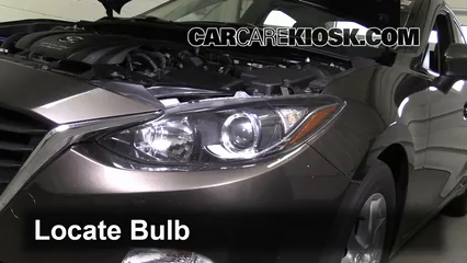2014 Mazda 3 Touring 2.0L 4 Cyl. Sedan Lights Headlight (replace bulb)