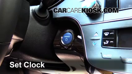 2014 Toyota Avalon Hybrid XLE 2.5L 4 Cyl. Reloj Fijar hora de reloj