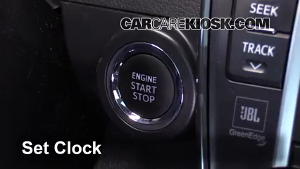 2014 Toyota Camry SE 3.5L V6 Reloj Fijar hora de reloj