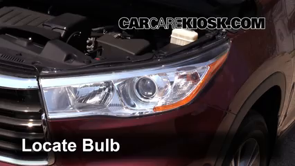 2014 Toyota Highlander LE 3.5L V6 Éclairage Feux de route (remplacer l'ampoule)
