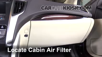 2015 Acura TLX 2.4L 4 Cyl. Air Filter (Cabin) Check