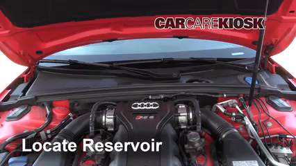 2015 Audi RS5 4.2L V8 Liquide essuie-glace Vérifier le niveau de liquide