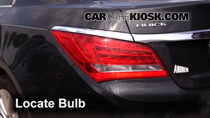 2015 Buick LaCrosse Leather 3.6L V6 FlexFuel Éclairage Feux de position arrière (remplacer ampoule)