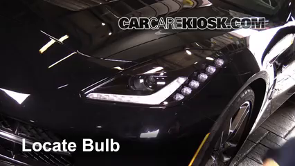 2015 Chevrolet Corvette Stingray 6.2L V8 Convertible Éclairage Feux de croisement (remplacer l'ampoule)