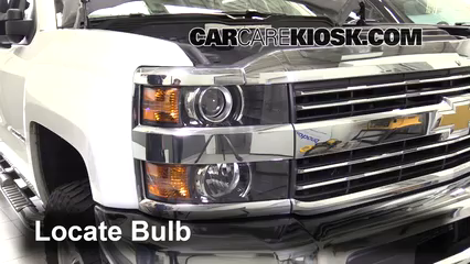2015 Chevrolet Silverado 2500 HD LT 6.6L V8 Turbo Diesel Crew Cab Pickup Lights Headlight (replace bulb)