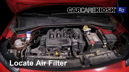 2015 Citroen C4 Cactus Feal 1.2L 3 Cyl. Turbo Filtro de aire (motor)