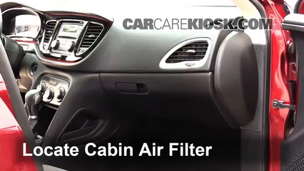 2015 Dodge Dart SXT 2.4L 4 Cyl. Filtro de aire (interior)