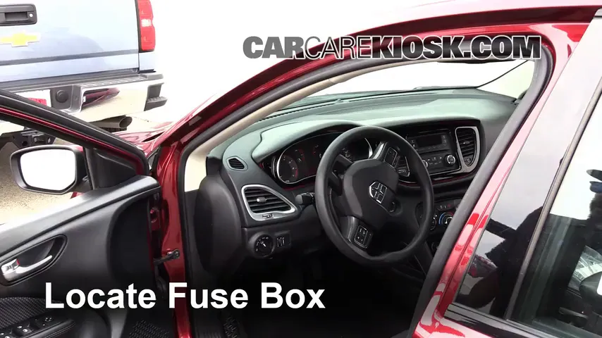 Interior Fuse Box Location: 2015 Dodge Dart SXT 2.4L 4 Cyl