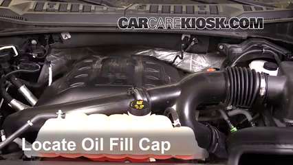 2015 Ford F-150 XLT 3.5L V6 Turbo Crew Cab Pickup Aceite Agregar aceite