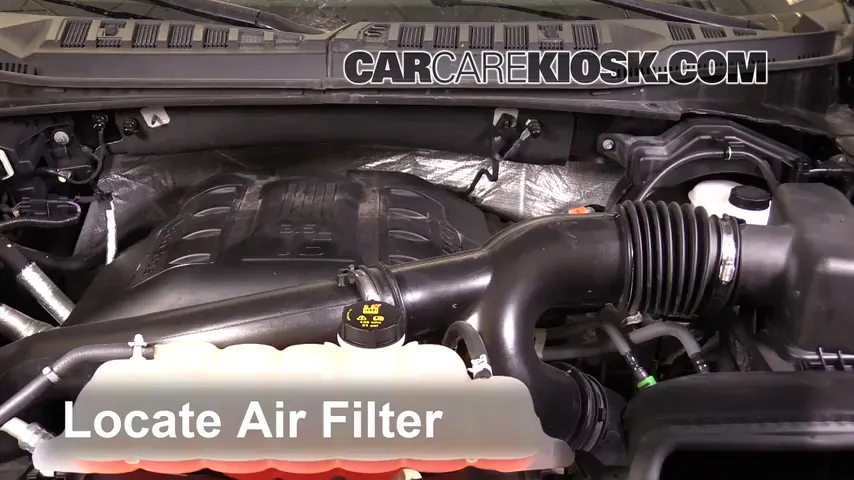 How to Change Engine Air Filter: 2015 Ford F-150 XLT 3.5L V6 Turbo Crew ...