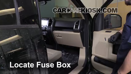 Interior Fuse Box Location: 2015-2019 Ford F-150 - 2015 Ford F-150 XLT