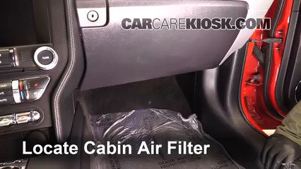 2015 Ford Mustang EcoBoost 2.3L 4 Cyl. Turbo Filtre à air (intérieur)