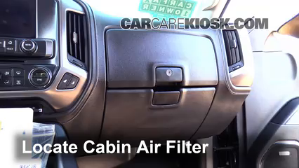 2015 GMC Sierra 1500 SLE 5.3L V8 FlexFuel Extended Cab Pickup Filtro de aire (interior)