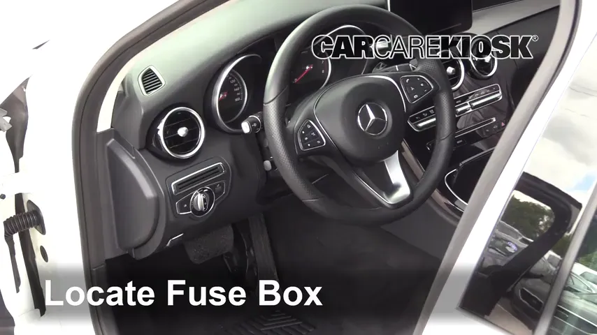 Interior Fuse Box Location: 2015 Mercedes-Benz C300 4Matic 2.0L 4 Cyl. Turbo