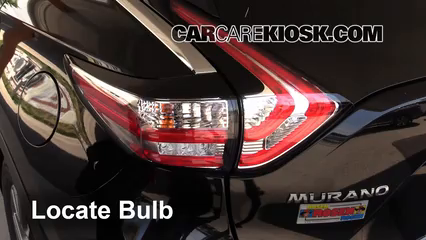 2015 Nissan Murano Platinum 3.5L V6 Lights Tail Light (replace bulb)