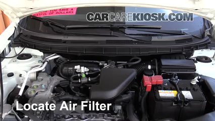 2015 Nissan Rogue Select S 2.5L 4 Cyl. Filtro de aire (motor) Control