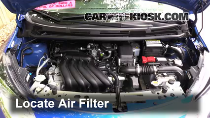 2015 Nissan Versa Note S 1.6L 4 Cyl. Filtro de aire (motor) Control