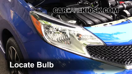 2015 Nissan Versa Note S 1.6L 4 Cyl. Éclairage Feux de route (remplacer l'ampoule)