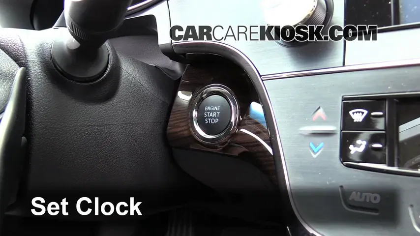 How to Set the Clock / Change Time on a 2015 Toyota Avalon XLE 3.5L V6