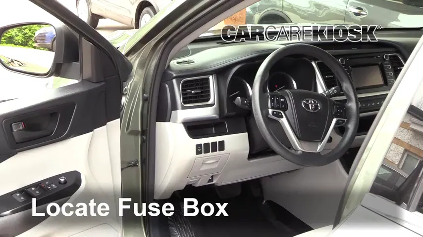 2015 toyota highlander cigarette lighter fuse Interior Fuse Box Location: 2015 Toyota Highlander LE 2.7L 4 Cyl