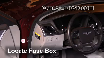 Interior Fuse Box Location 2015 2016 Hyundai Genesis 2016