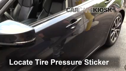 2016 Acura TLX SH-AWD 3.5L V6 Pneus et roues Vérifier la pression des pneus