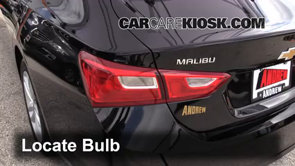 2016 Chevrolet Malibu LT 1.5L 4 Cyl. Turbo Luces Luz trasera (reemplazar foco)