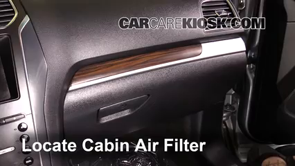 2016 Ford Explorer Limited 2.3L 4 Cyl. Turbo Filtro de aire (interior)