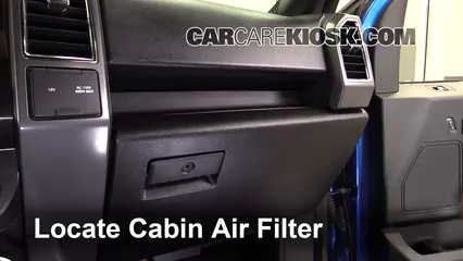 2016 Ford F-150 XLT 5.0L V8 FlexFuel Crew Cab Pickup Filtro de aire (interior)