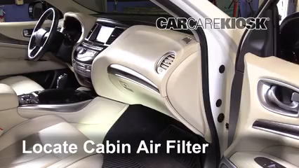 2016 Infiniti QX60 3.5L V6 Filtro de aire (interior)