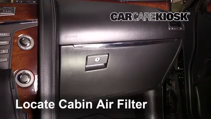 2016 Infiniti QX80 Limited 5.6L V8 Filtre à air (intérieur)