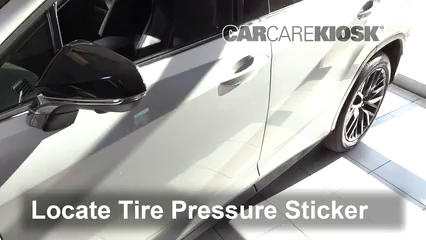 2016 Lexus RX350 3.5L V6 Neumáticos y ruedas Controlar presión de neumáticos