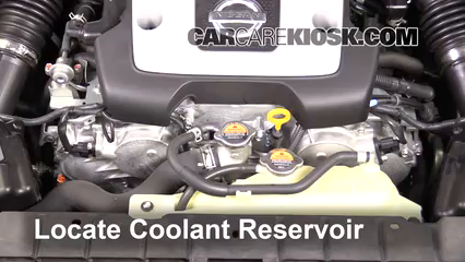 2016 Nissan 370Z 3.7L V6 Coupe Refrigerante (anticongelante) Controlar nivel de líquido