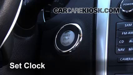 2016 Nissan Altima SL 3.5L V6 Reloj Fijar hora de reloj