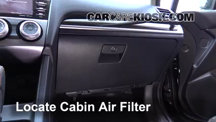2016 Subaru Crosstrek Limited 2.0L 4 Cyl. Filtro de aire (interior) Control