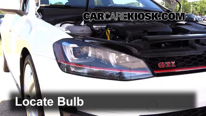 2016 Volkswagen GTI S 2.0L 4 Cyl. Turbo Hatchback (4 Door) Lights Headlight (replace bulb)