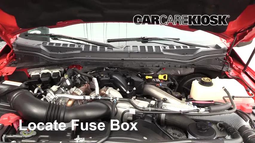Interior Fuse Box Location: 2017 Ford F-250 Super Duty XL 6.7L V8 Turbo  Diesel Standard Cab Pickup