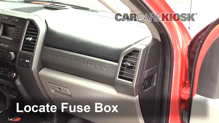 Interior Fuse Box Location: 2017-2019 Ford F-250 Super Duty - 2017 Ford