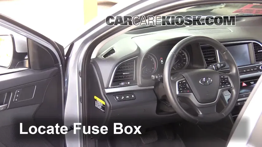 Interior Fuse Box Location: 2017 Hyundai Elantra Limited 2.0L 4 Cyl
