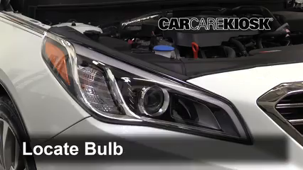 2017 Hyundai Sonata Sport 2.0T 2.0L 4 Cyl. Turbo Éclairage Feux de croisement (remplacer l'ampoule)