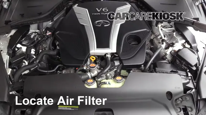 How to Change Engine Air Filter: 2017 Infiniti Q60 Premium 3.0L V6 Turbo