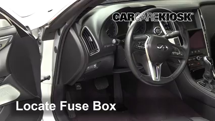 Interior Fuse Box Location: 2017 Infiniti Q60 Premium 3.0L V6 Turbo