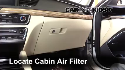 2017 Kia Cadenza Limited 3.3L V6 Air Filter (Cabin)