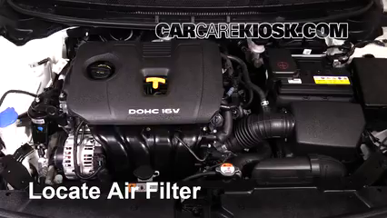 2017 Kia Forte LX 2.0L 4 Cyl. Air Filter (Engine) Replace