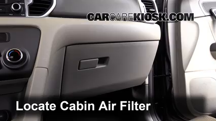 2017 Kia Sportage LX 2.4L 4 Cyl. Filtro de aire (interior) Control