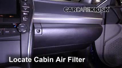 Cabin Air Filter Replacement: 2017 Toyota Camry XLE 3.5L V6