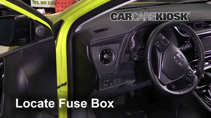 2017 toyota corolla cigarette lighter fuse Interior Fuse Box Location: 2017 Toyota Corolla iM 1.8L 4 Cyl