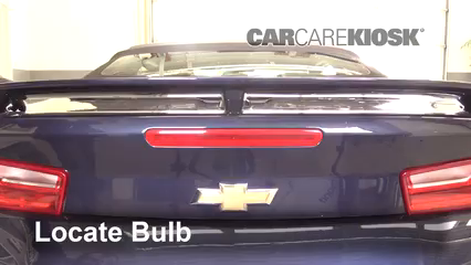 2018 Chevrolet Camaro LT 2.0L 4 Cyl. Turbo Convertible Lights Center Brake Light (replace bulb)