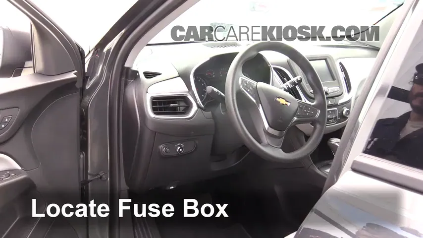 Interior Fuse Box Location: 2018 Chevrolet Equinox LS 1.5L 4 Cyl. Turbo